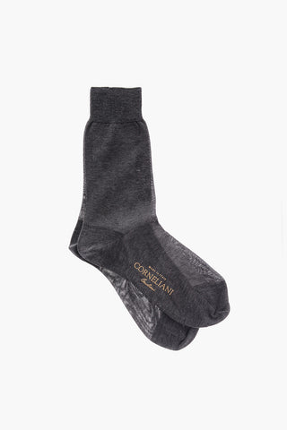 Solid Color Cotton Socks with Printed Logo