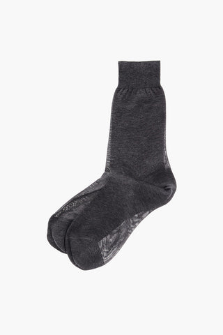 Solid Color Cotton Socks with Printed Logo
