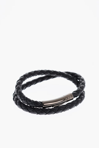 Braided Leather Wrap Bracelet