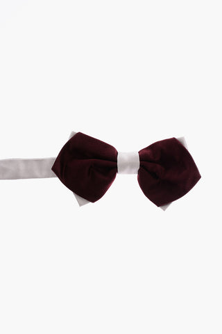 Two-Tone Silk Diamond Point Bow Tie