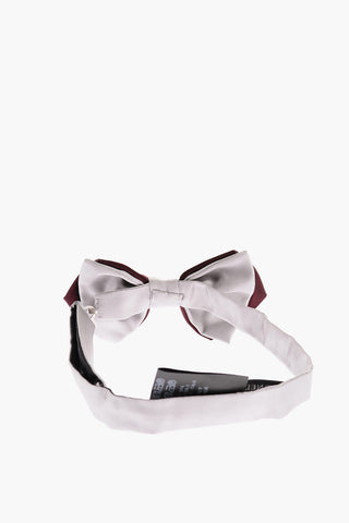 Two-Tone Silk Diamond Point Bow Tie