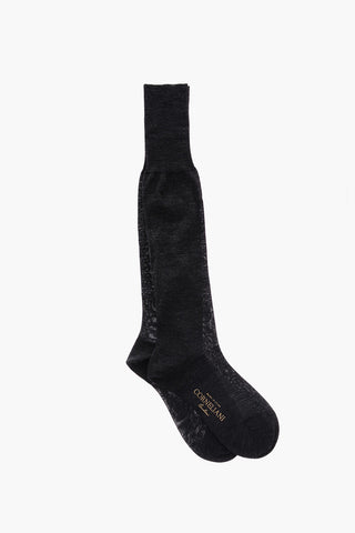 Logo Printed Solid Color Long Socks