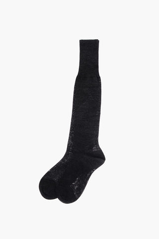 Logo Printed Solid Color Long Socks