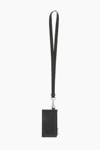 Zipped FAIR-ISLE THUNDERBOLT Printed Leather Card Holder
