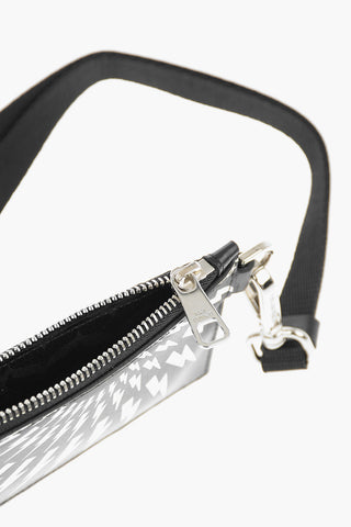 Zipped FAIR-ISLE THUNDERBOLT Printed Leather Card Holder