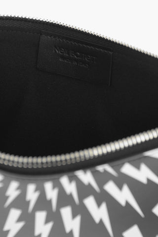 Printed Leather FAIR-ISLE THUNDERBOLT Clutch