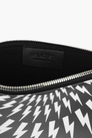 Printed Leather FAIR-ISLE THUNDERBOLT Pochette