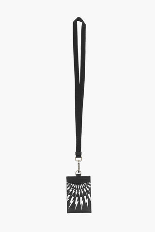 Printed Leather FAIR-ISLE THUNDERBOLT Badge Holder