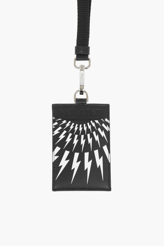 Printed Leather FAIR-ISLE THUNDERBOLT Badge Holder