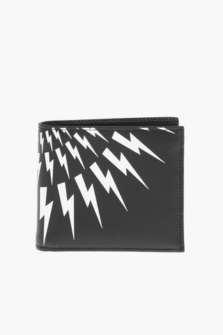Printed Leather FAIR-ISLE THUNDERBOLT Bifold Wallet