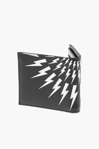 Printed Leather FAIR-ISLE THUNDERBOLT Bifold Wallet