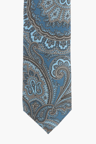 Paisley Patterned Silk Satin Tie