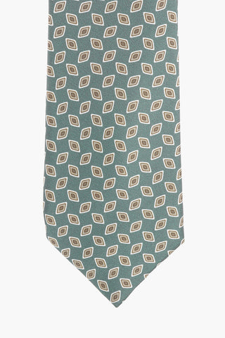 Geometric Patterned Silk Tie