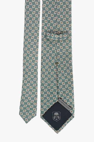 Geometric Patterned Silk Tie