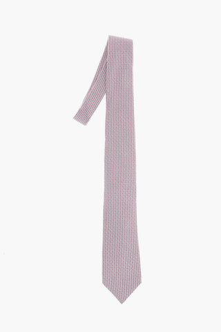 Geometric Patterned Silk Tie