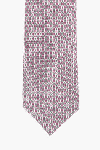 Geometric Patterned Silk Tie