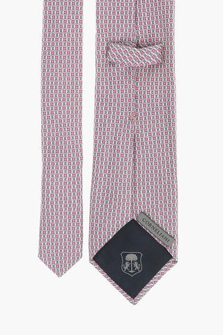 Geometric Patterned Silk Tie