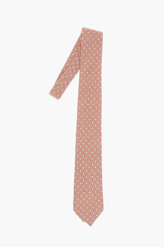 Honeycomb Motif Silk Tie