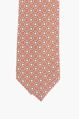Honeycomb Motif Silk Tie