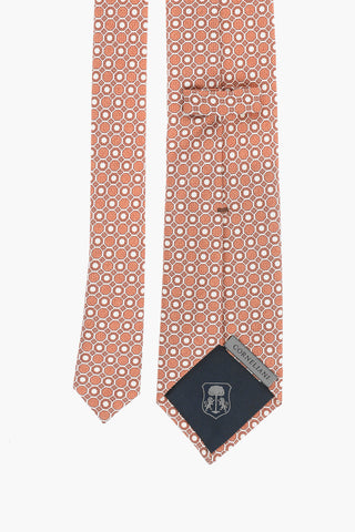 Honeycomb Motif Silk Tie