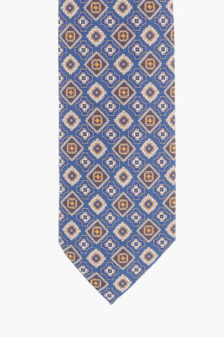 Mosaic Motif Silk Tie