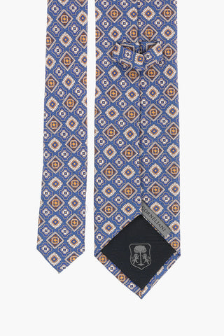Mosaic Motif Silk Tie