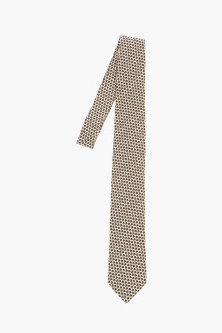 Flakes Motif Silk Tie