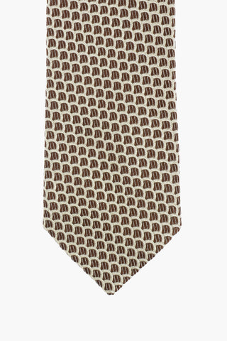 Flakes Motif Silk Tie