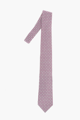 Geometric Patterned Silk Tie