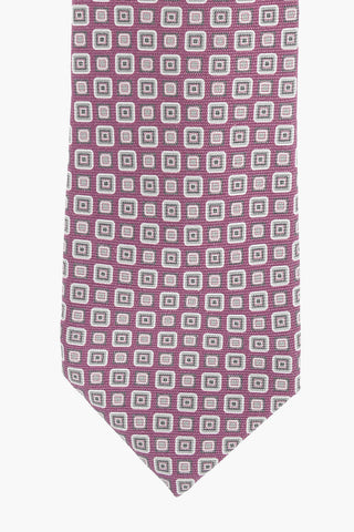Geometric Patterned Silk Tie