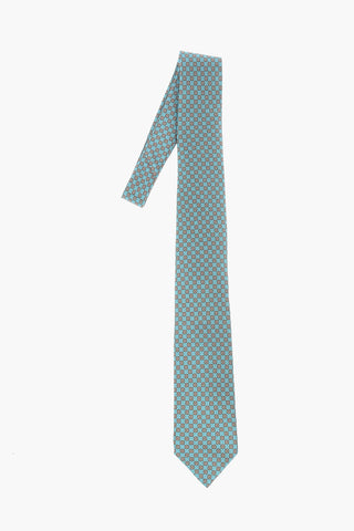 Geometric Patterned Silk Tie