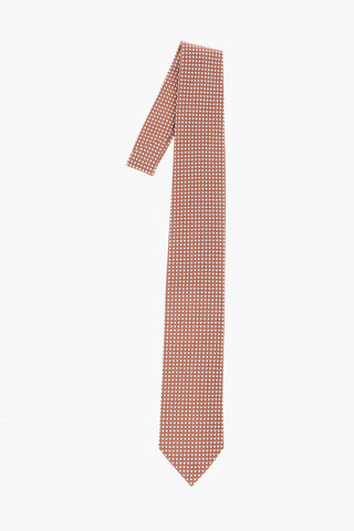 Geometric Patterned Silk Tie