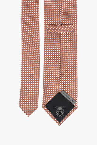 Geometric Patterned Silk Tie
