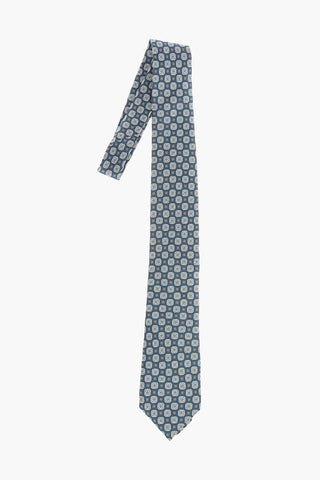 Azulejos Motif Silk Tie
