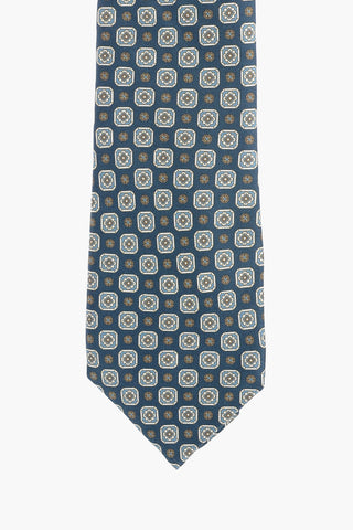 Azulejos Motif Silk Tie