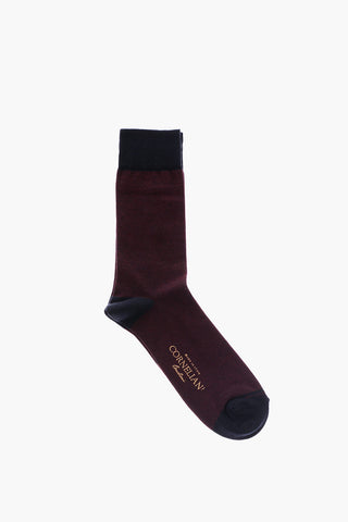 Two-Tone Ribbed Long Socks