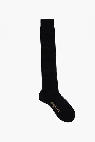 Solid Color Crochet Long Socks
