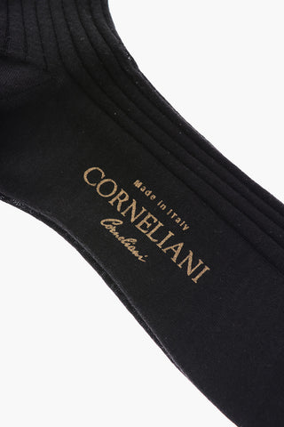 Ribbed Virgin Wool Blend Long Socks