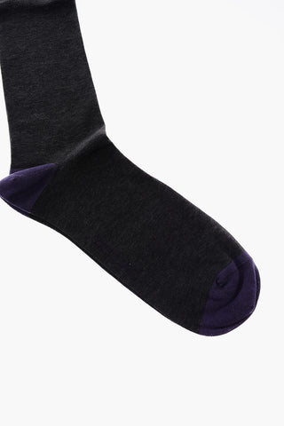 Calzini Lunghi Bicolore in Misto Cotone