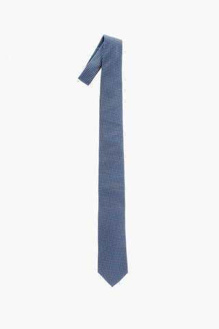 Geometric Patterned Silk Tie