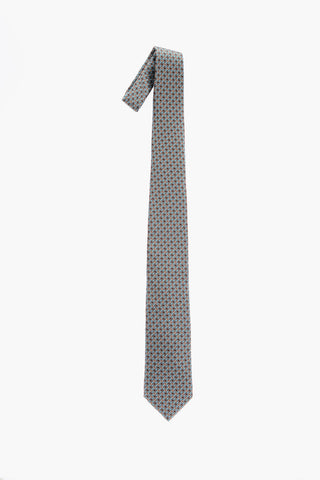 Geometric Patterned Silk Tie