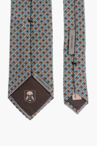 Geometric Patterned Silk Tie