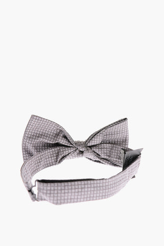 Geometric Patterned Silk Bow tie
