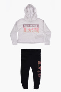 ALL STAR Leggings And Lightweight Sweatshirt Set With Logo In Strass