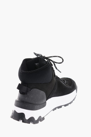 Suede CITY High Top Sneakers with Contrasting Sole