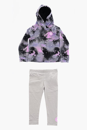 ALL STAR CHUCK TAYLOR Velour Tie-Dye Effect Leggings and Sweatshirt Set