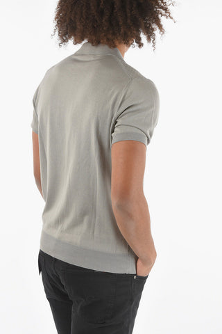 2 Button Jacquard Cotton Polo