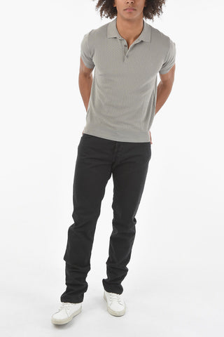 2 Button Jacquard Cotton Polo