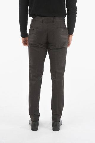 Pantaloni LIGHT in Lana Vergine Pied de Poule ad 1 Pince 