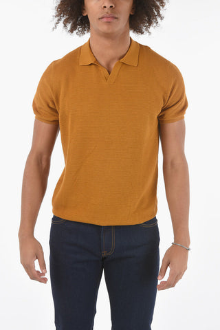 Jacquard Silk Blend Polo